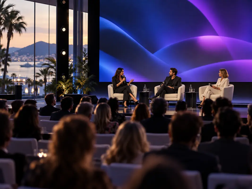 Audiovisual illustration for Canneseries in Cannes